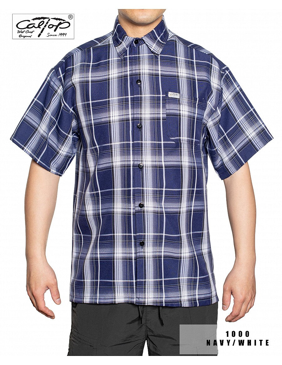 Cal Top 1000 S/S Plaid Shirt