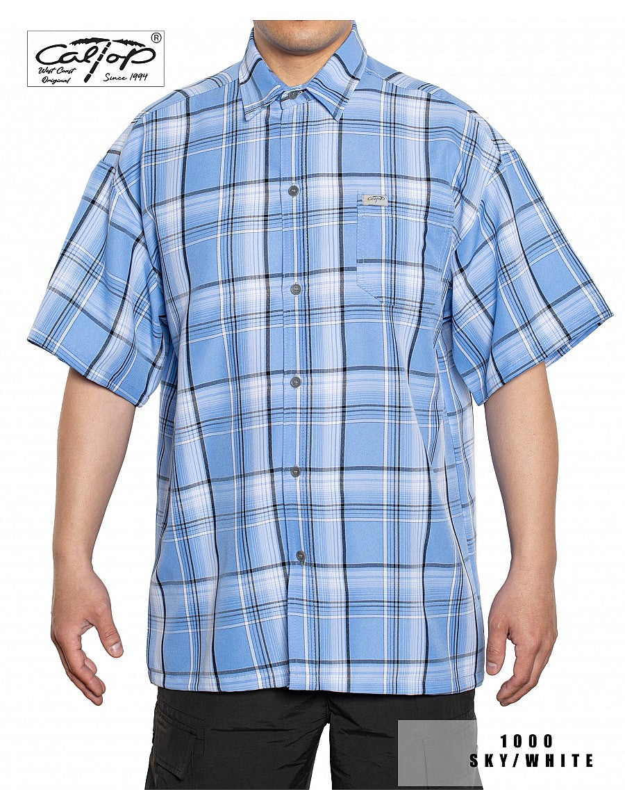 Cal Top 1000 S/S Plaid Shirt