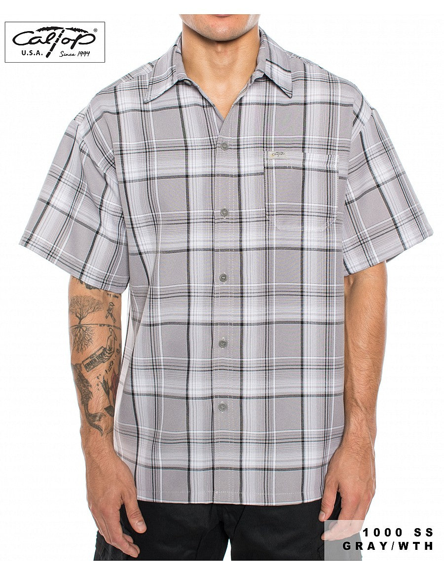 Cal Top 1000 S/S Plaid Shirt