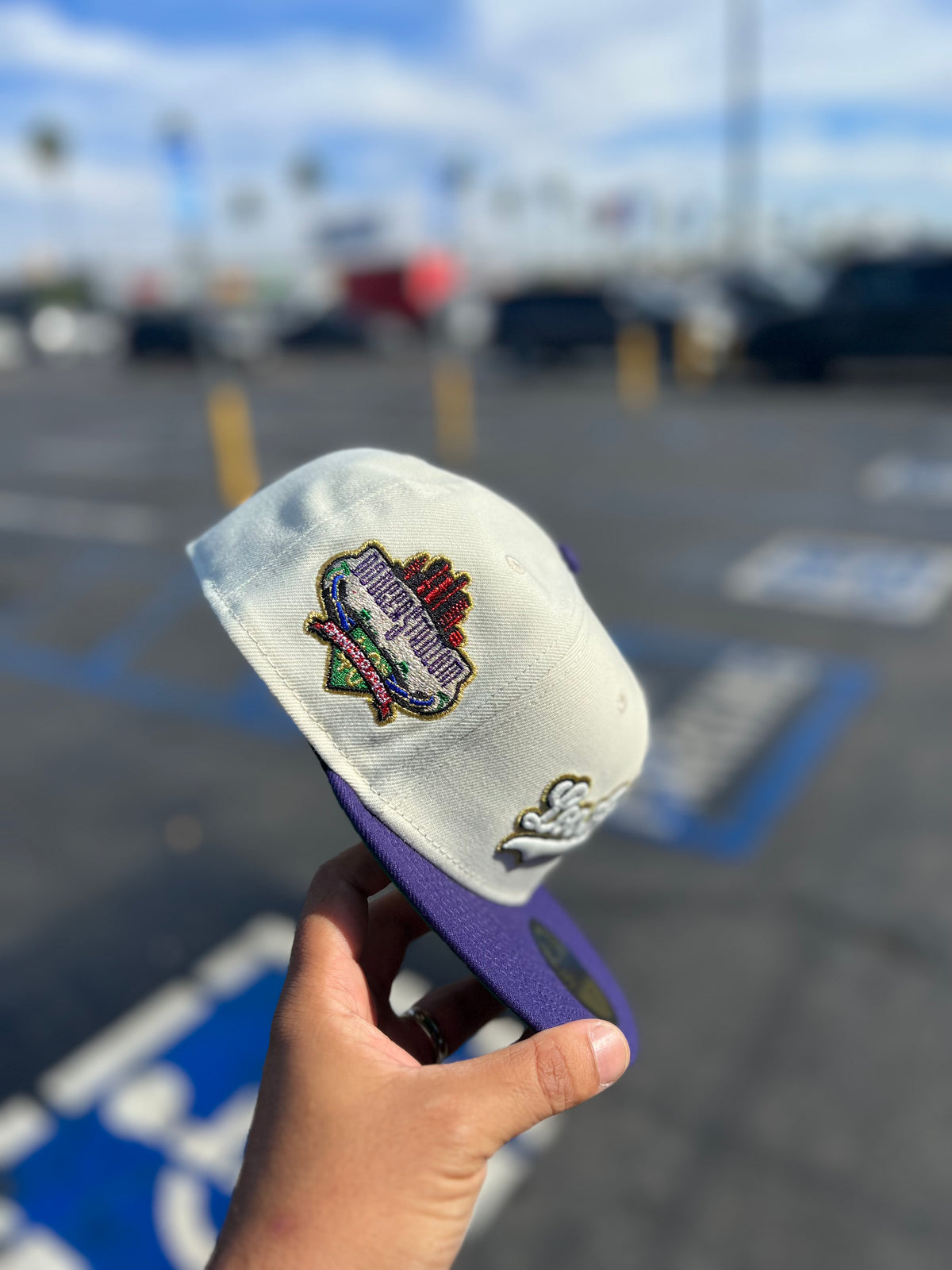 Los Angeles Dodgers Script  Ivory / Purple 5950