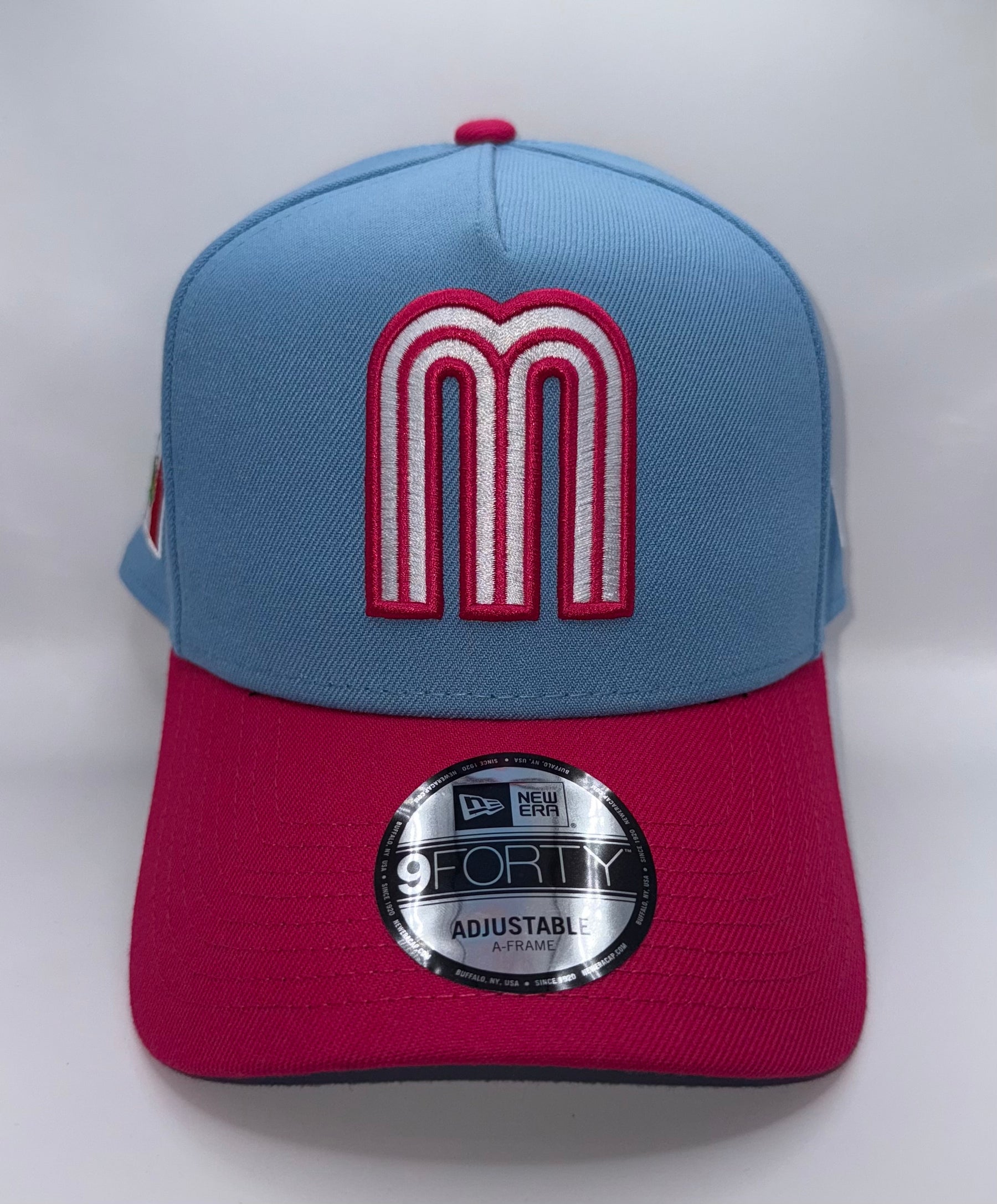 Mexico 2Toned Sky/Pink 9Forty Adjustable A-Frame Hat