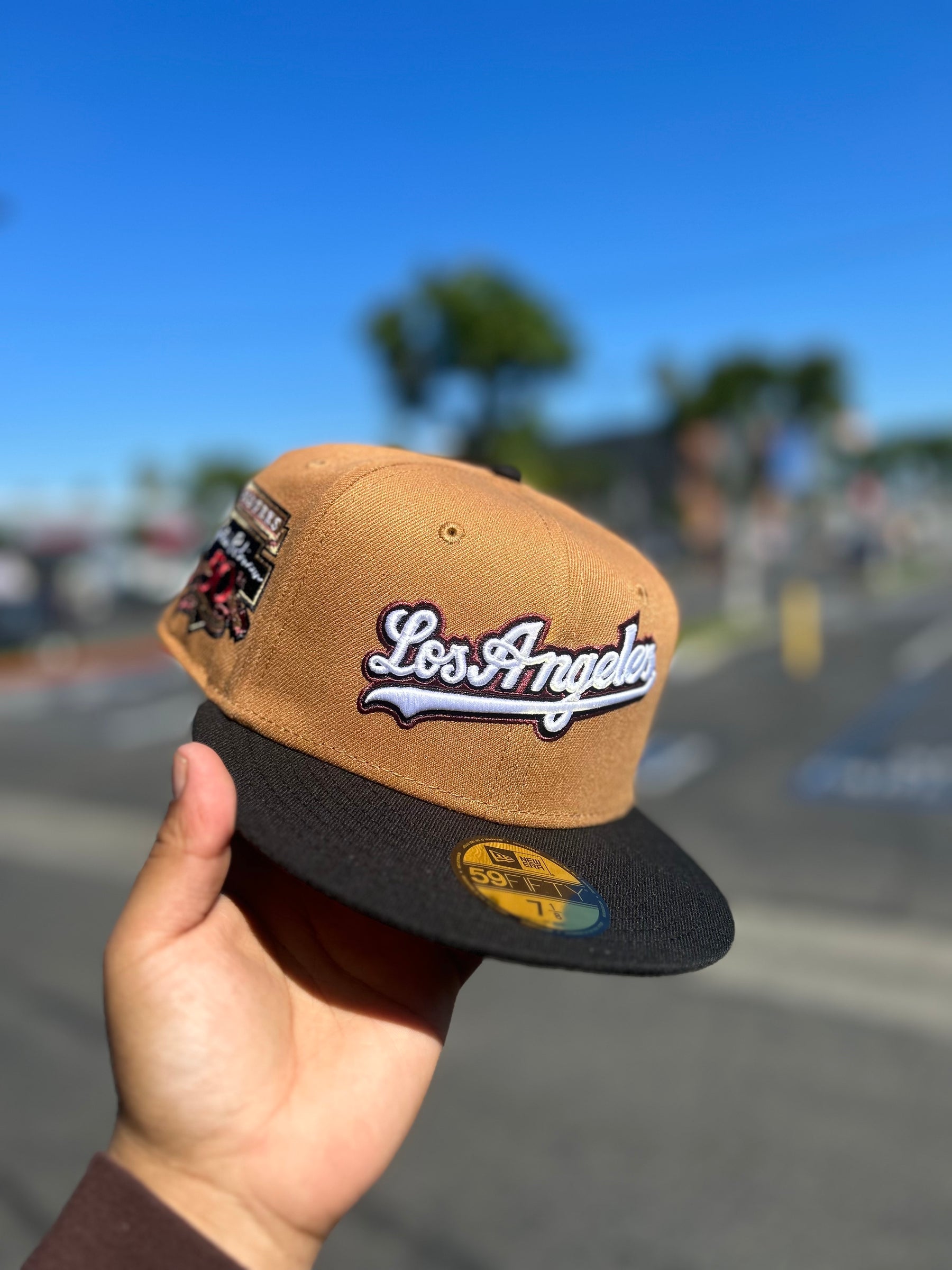Los Angeles Dodgers Light Brown / Black Script 5950