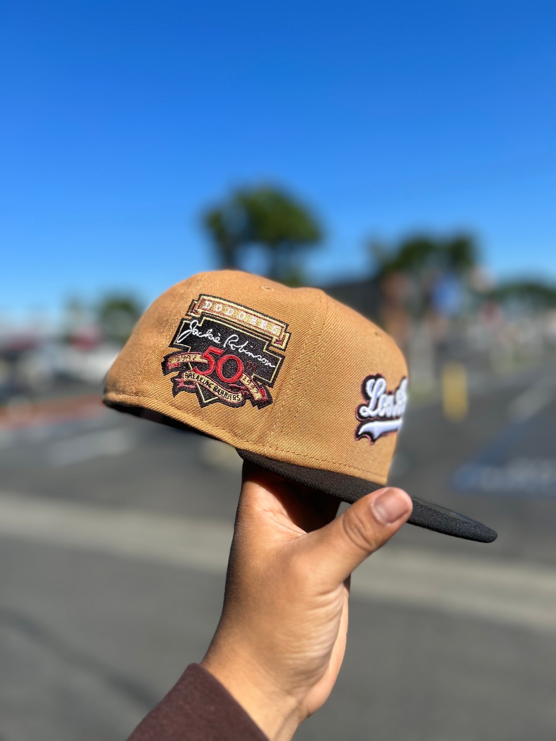 Los Angeles Dodgers Light Brown / Black Script 5950
