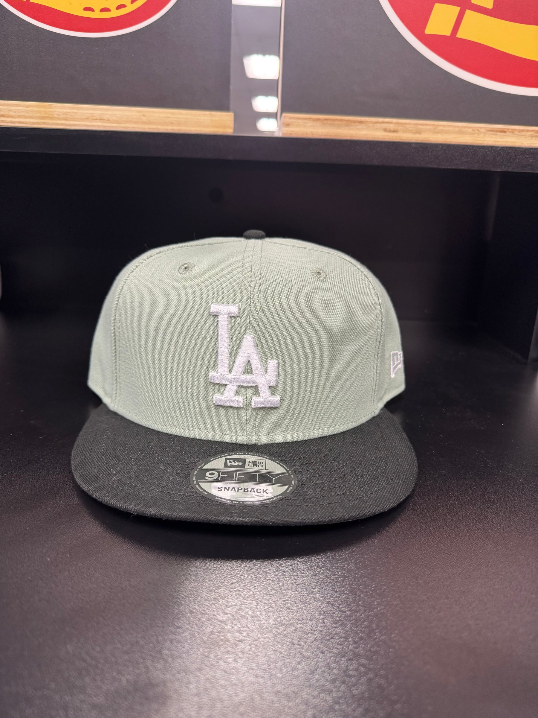 MLB New Era 9Fifty Basic Snapback Dodgers Two Toned EveryGreen/ White 950