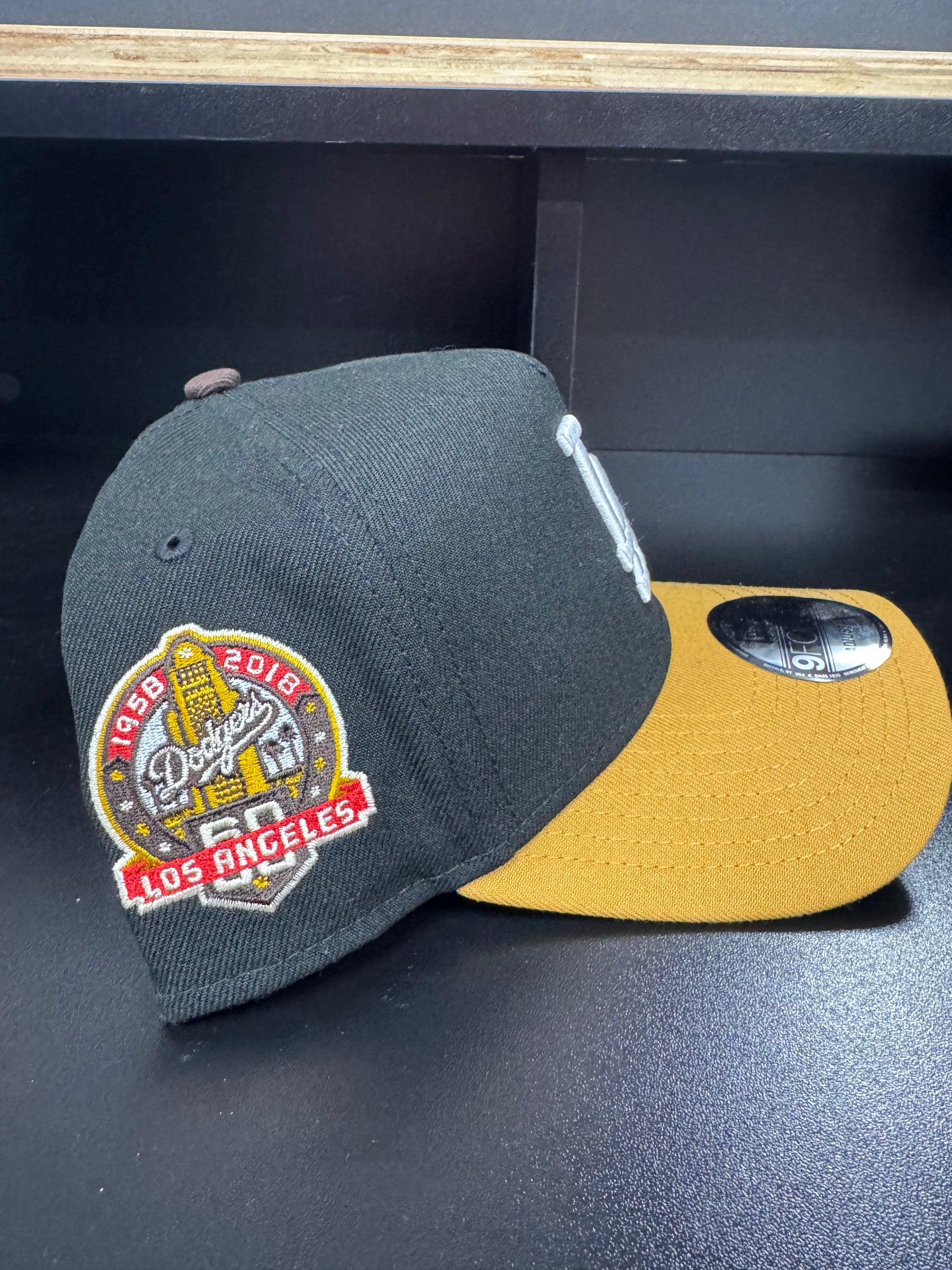 Los Angeles Dodgers2 Toned Black/Khaki 9Forty Adjustable A-Frame Hat
