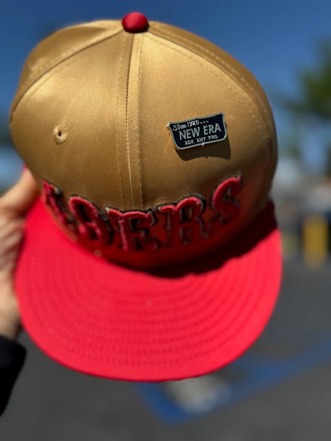 San Francisco 49ers 5950 2 toned Satin Gold/Red Hat
