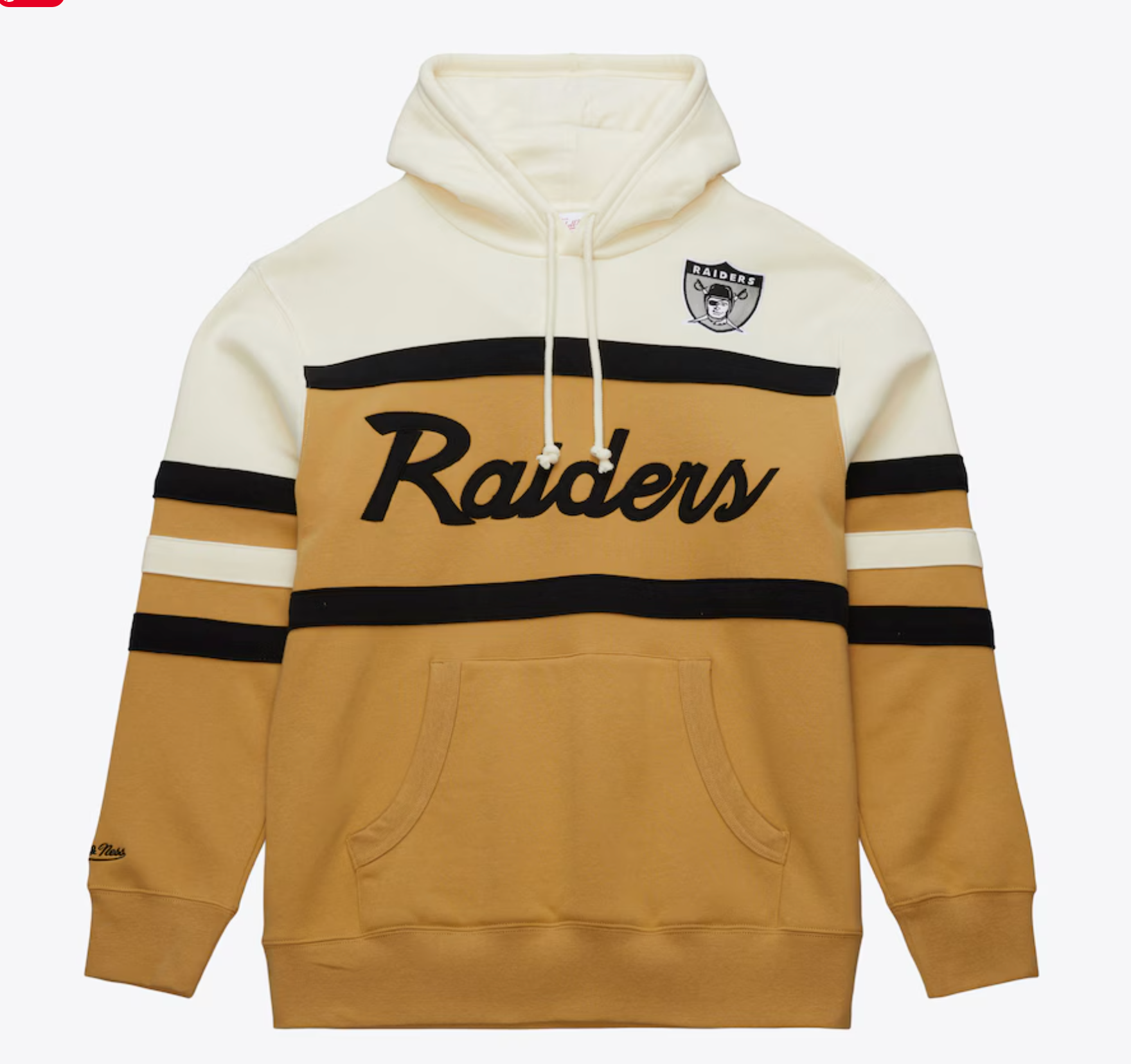 Men s Tan Oakland Raiders Head Coach Fleece Pullover Hoodie
