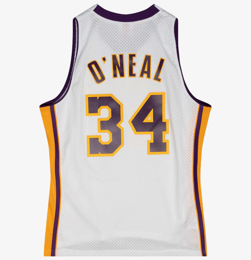 Men's Shaquille O'Neal White Los Angeles Lakers 2002/03 Hardwood Classics Swingman Player Jersey
