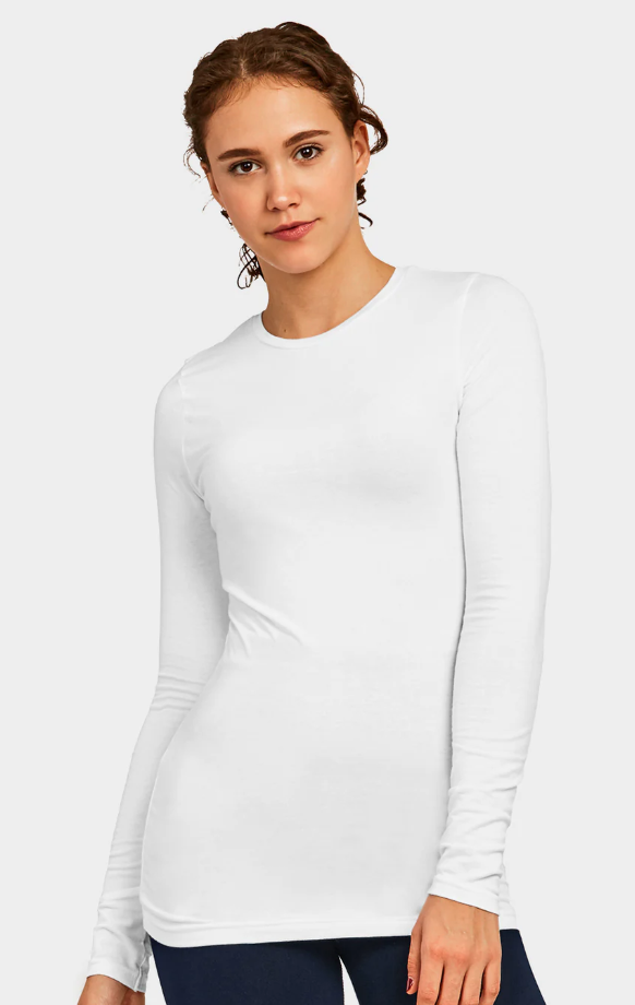 SOFRA LADIES LONG SLEEVE CLASSIC FIT CREW NECK T-SHIRT TR025