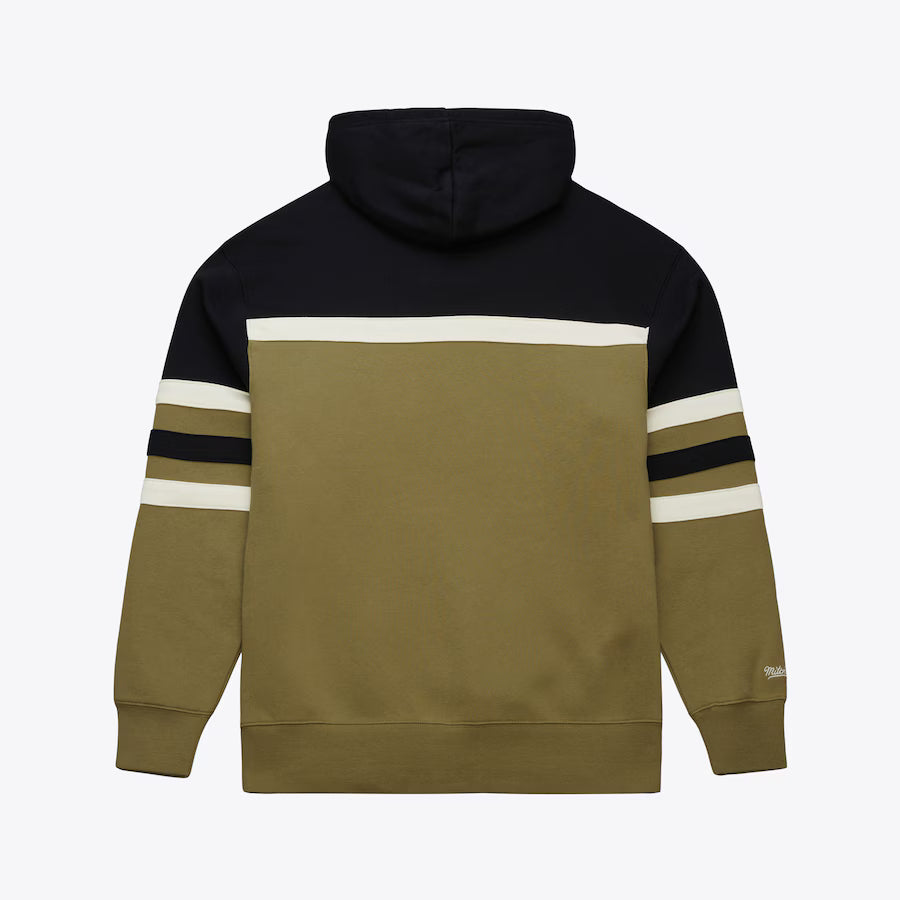 Mitchell & Ness Men's Blk/Green Dodgers Head Coach Fleece Pullover Hoodie