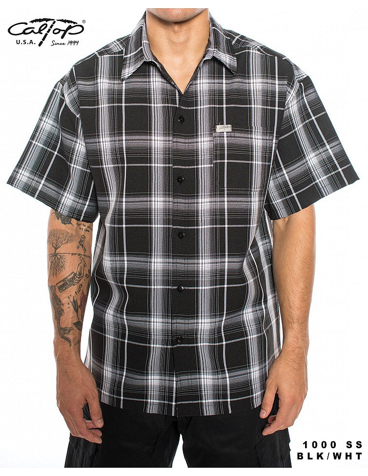 Cal Top 1000 S/S Plaid Shirt