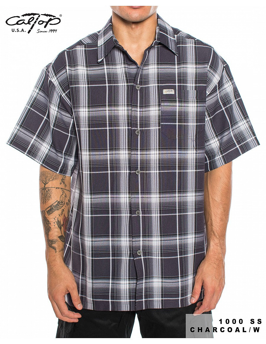 Cal Top 1000 S/S Plaid Shirt