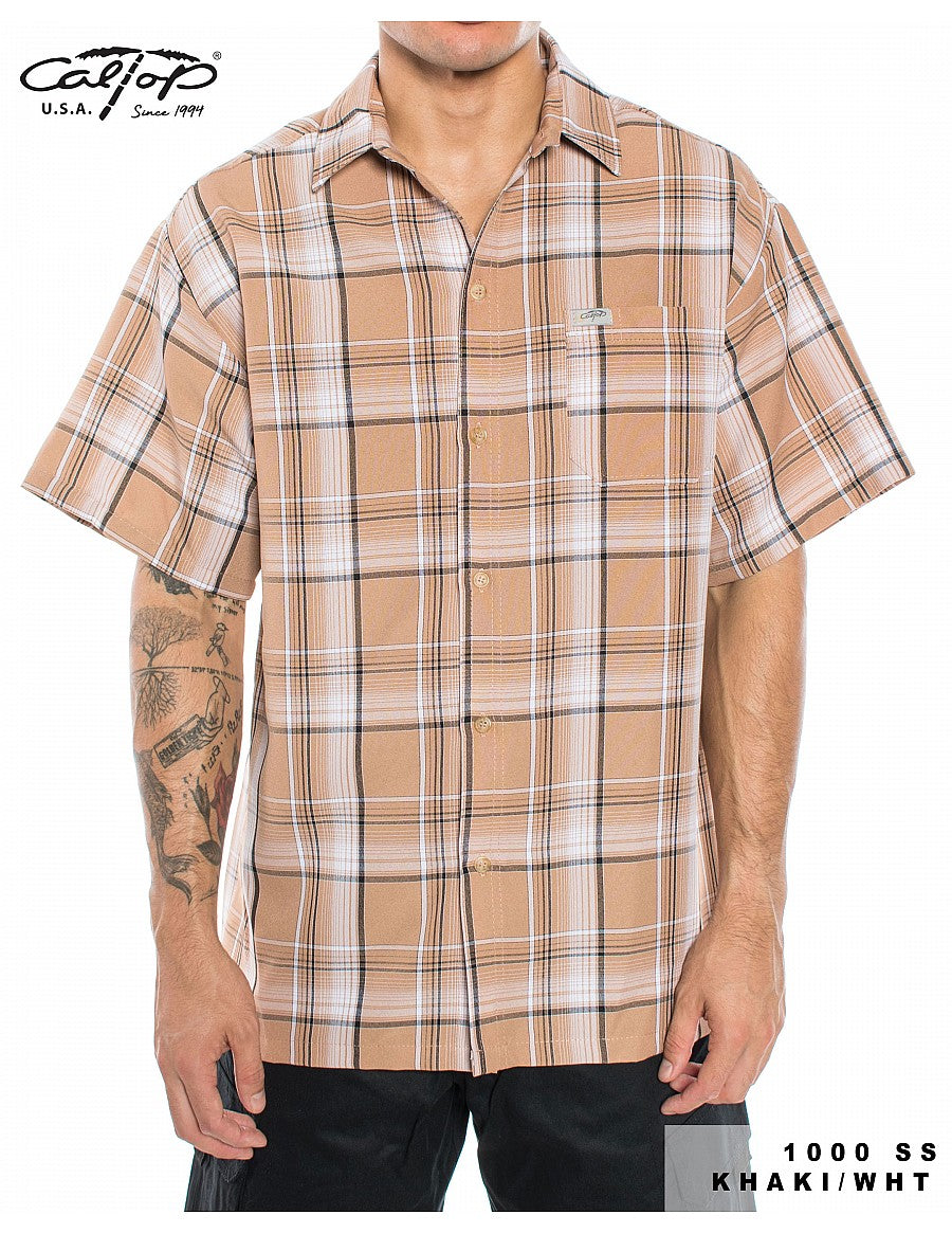 Cal Top 1000 S/S Plaid Shirt