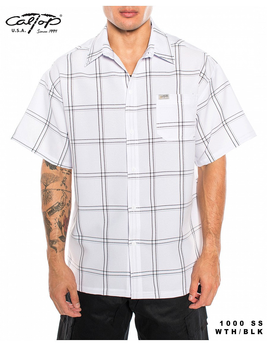 Cal Top 1000 S/S Plaid Shirt