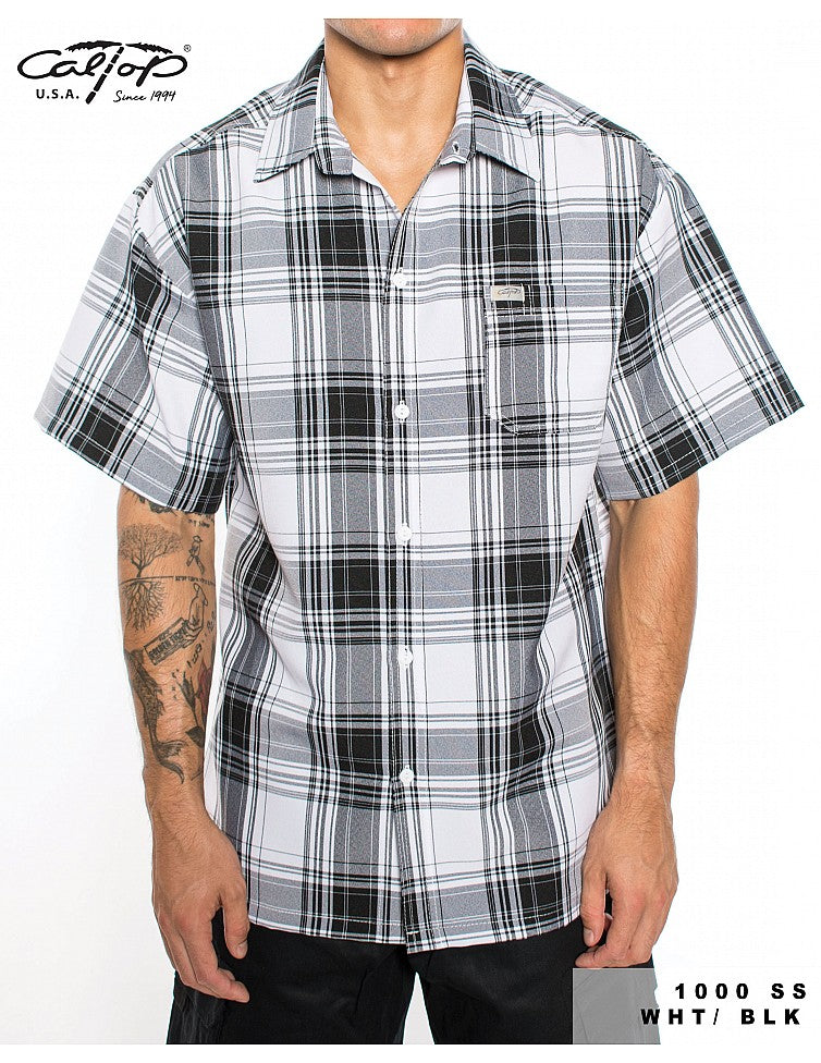 Cal Top 1000 S/S Plaid Shirt