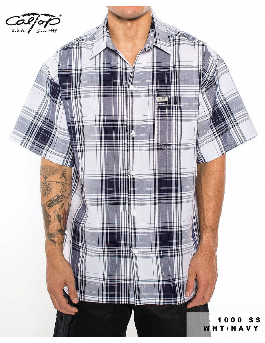 Cal Top 1000 S/S Plaid Shirt