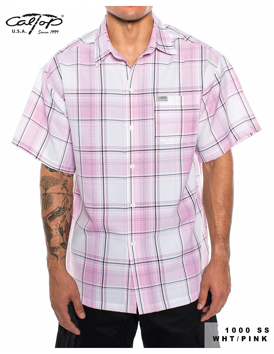 Cal Top 1000 S/S Plaid Shirt
