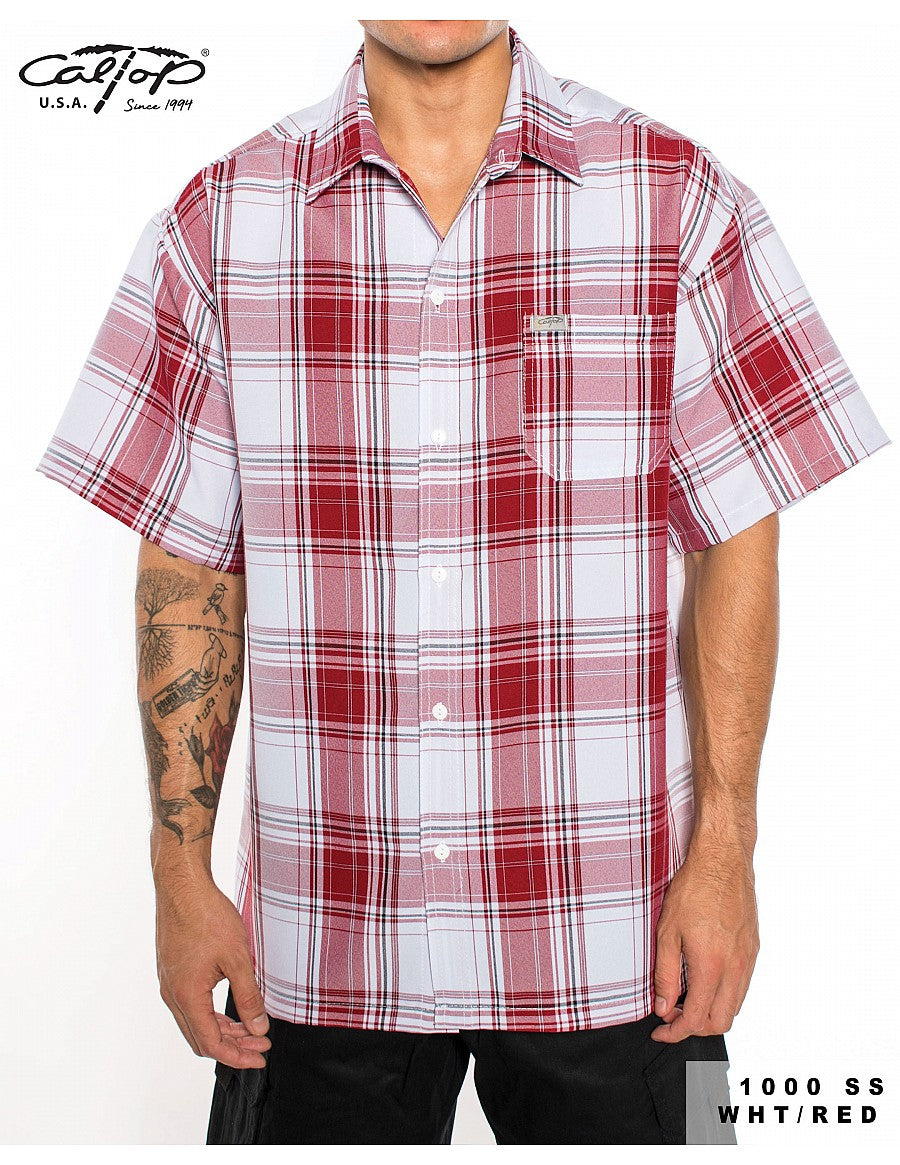 Cal Top 1000 S/S Plaid Shirt