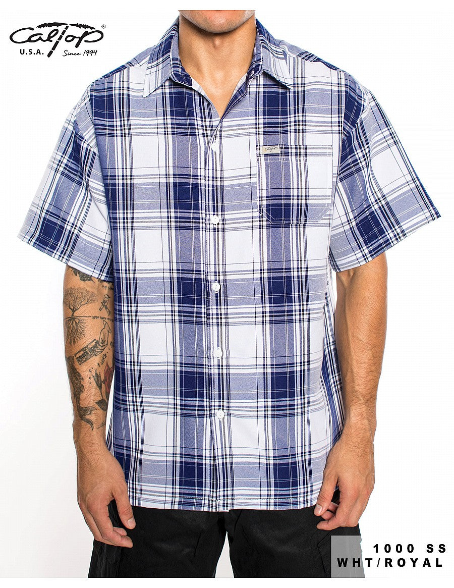 Cal Top 1000 S/S Plaid Shirt