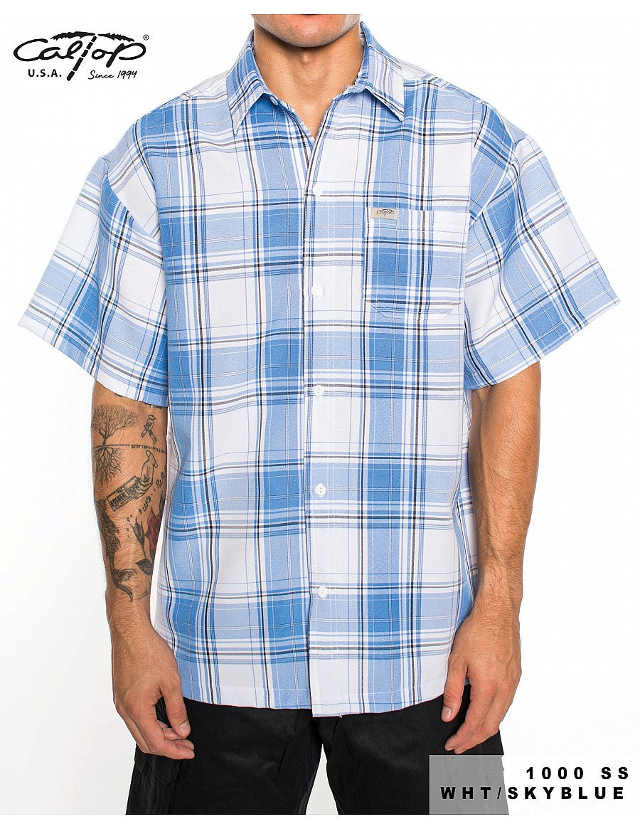 Cal Top 1000 S/S Plaid Shirt
