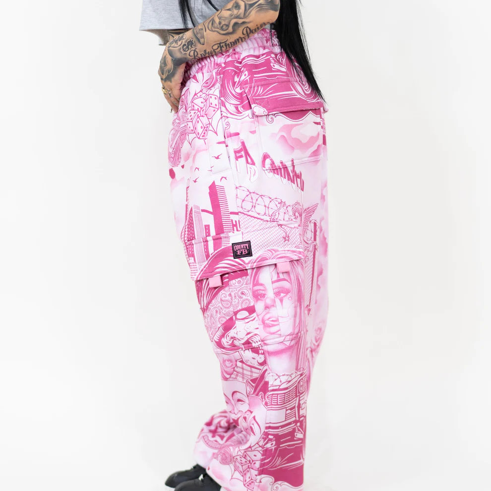 FB County Tatted Graffiti Sweatpants
