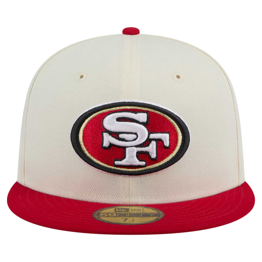 San Francisco 49ers 5950 2 toned Ivory/Red Hat