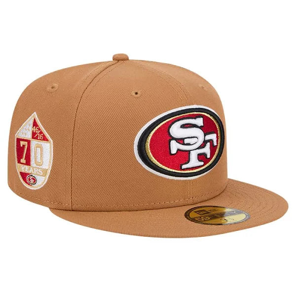 New Era San Francisco 49ers Color Pack Side Patch 59FIFTY Fitted Hat-Brown