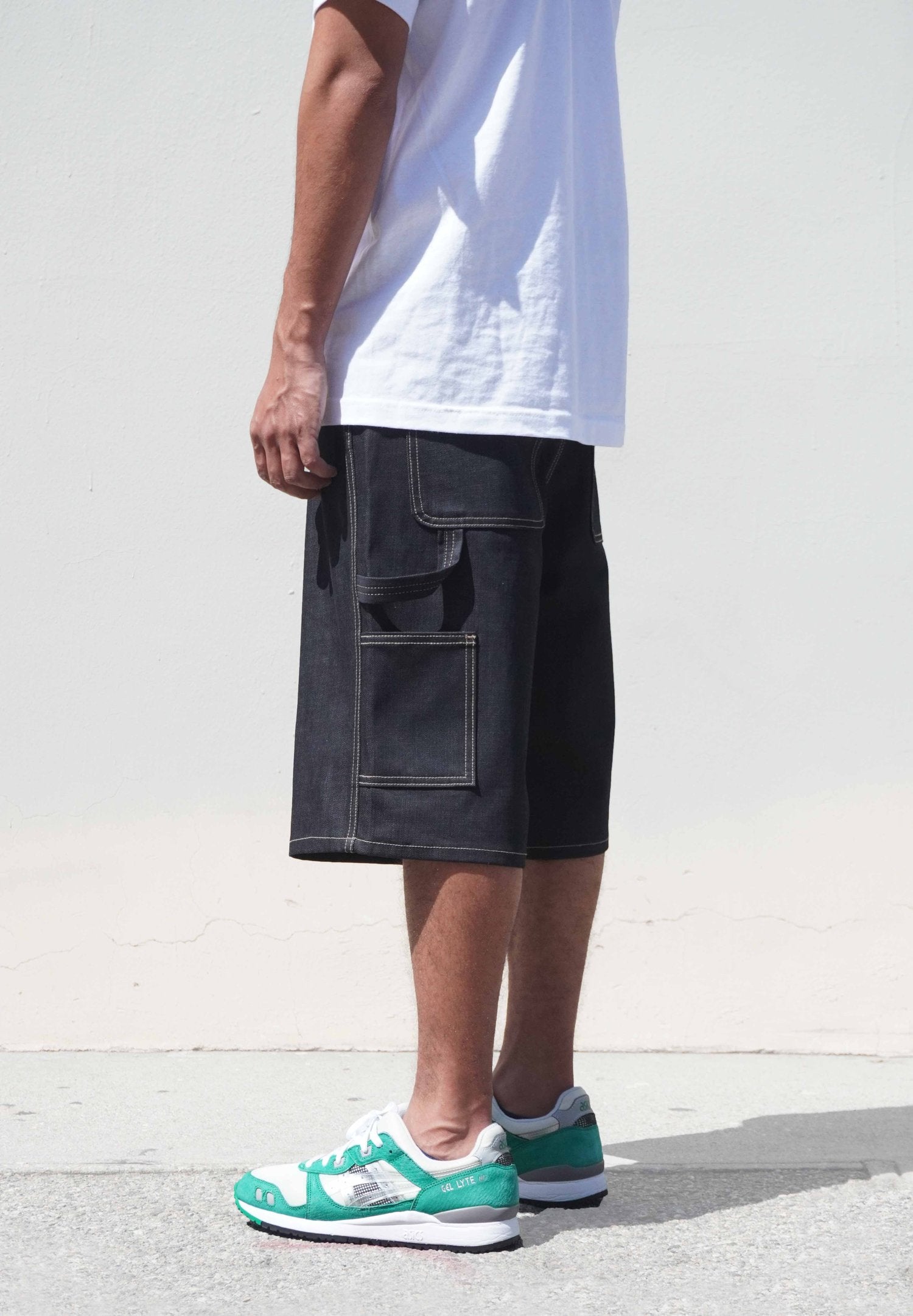 Neo Blue Baggy Carpenter Shorts