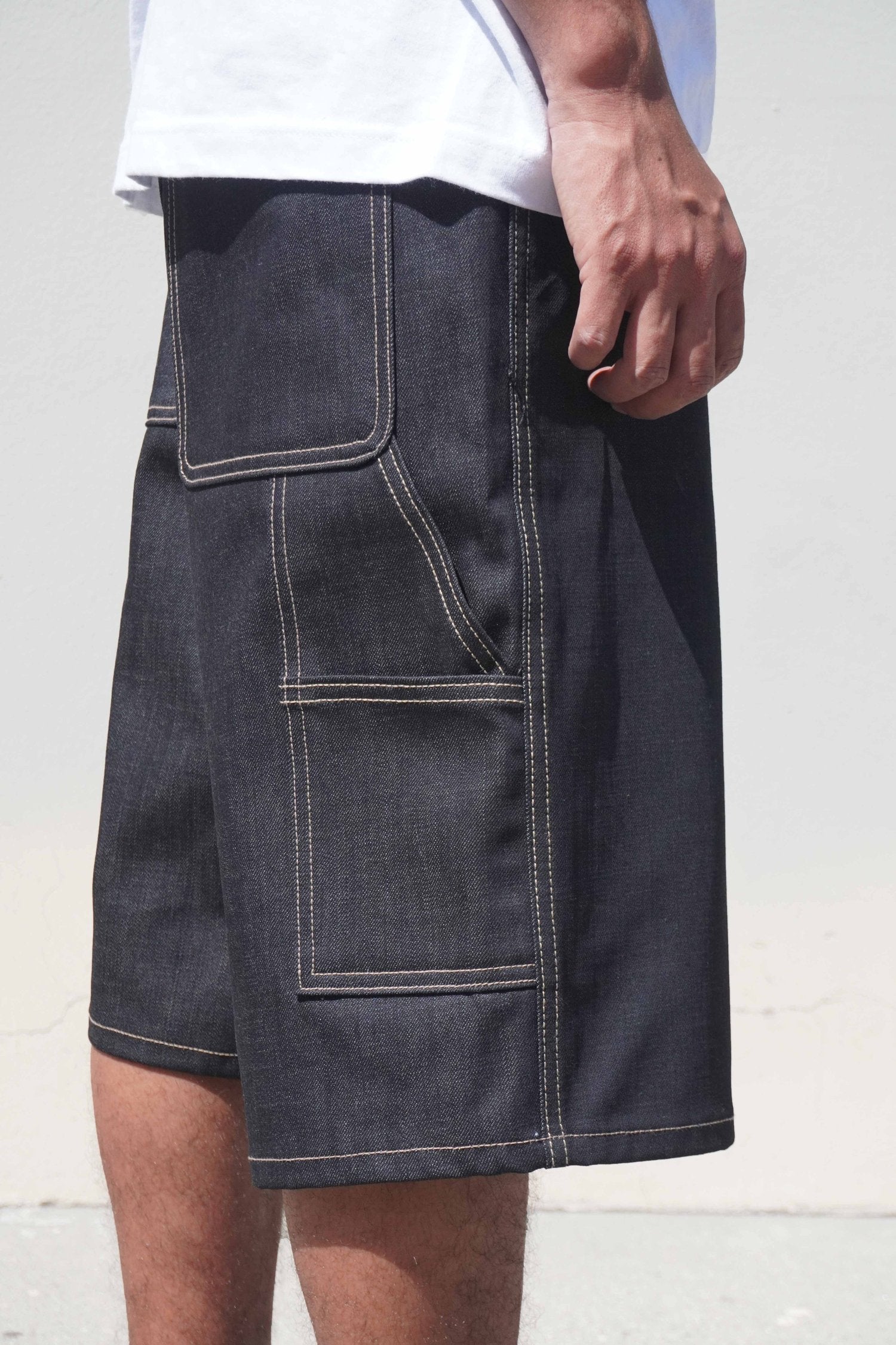 Neo Blue Baggy Carpenter Shorts