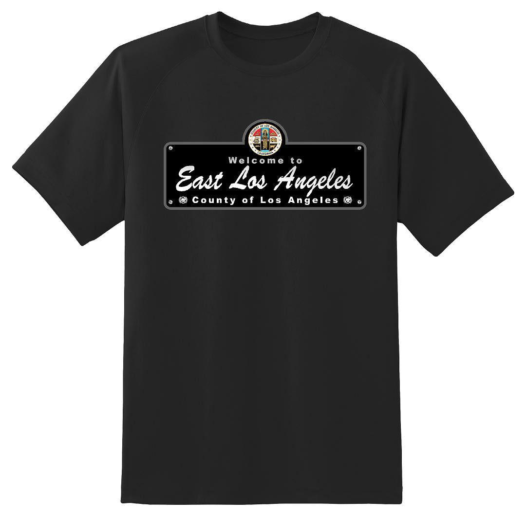 East Los Angeles Black Street Sign  Tshirt - Xtreme Wear