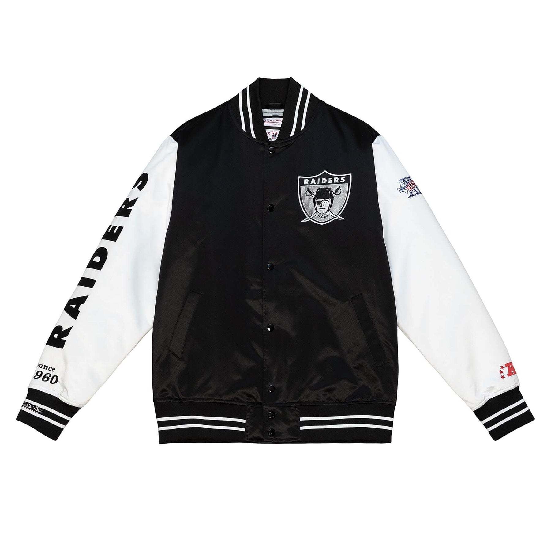 Team Origins Varsity Satin Jacket Oakland Raiders