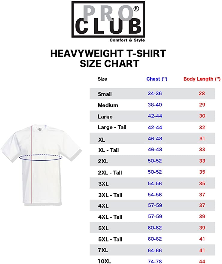 Proclub Heavyweight Short Sleeve Tshirt - Xtreme Wear
