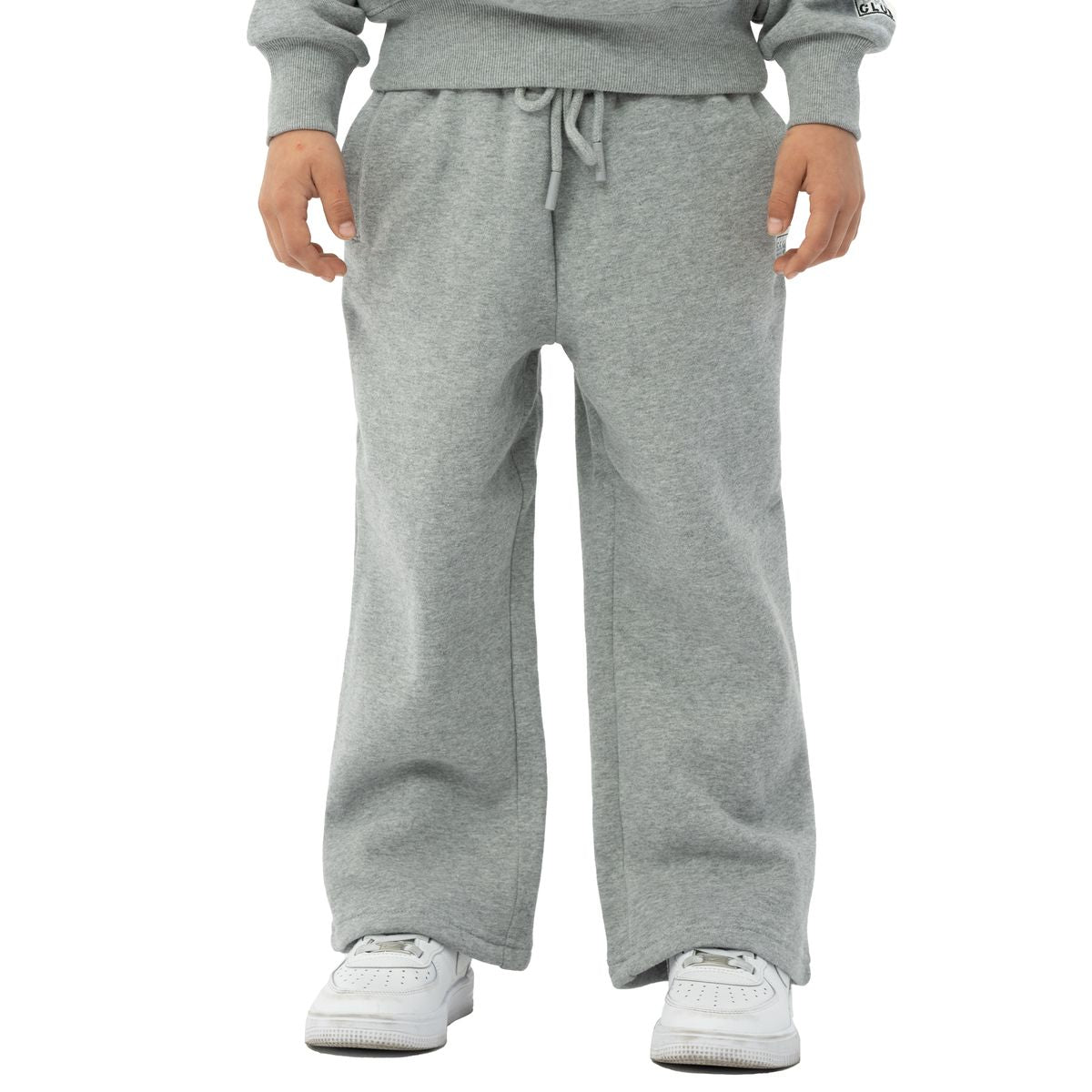 Pro Club Kids Heather Grey  Fleece Open Leg Sweatpants