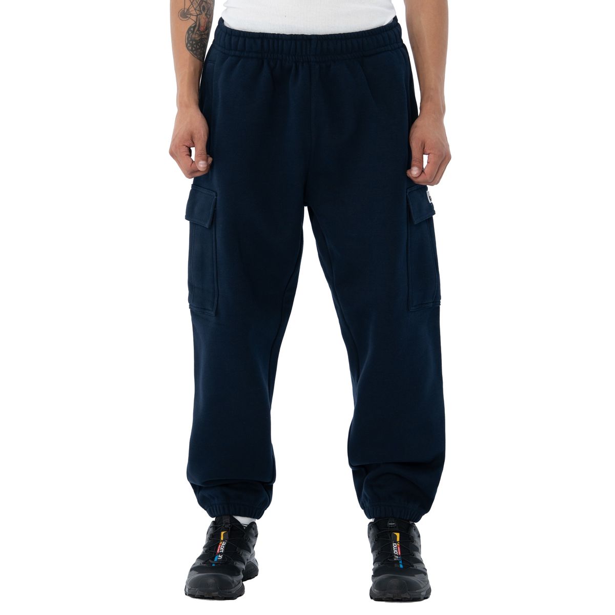 PRO CLUB CARGO Navy Jogger Bottom SWEATPANT