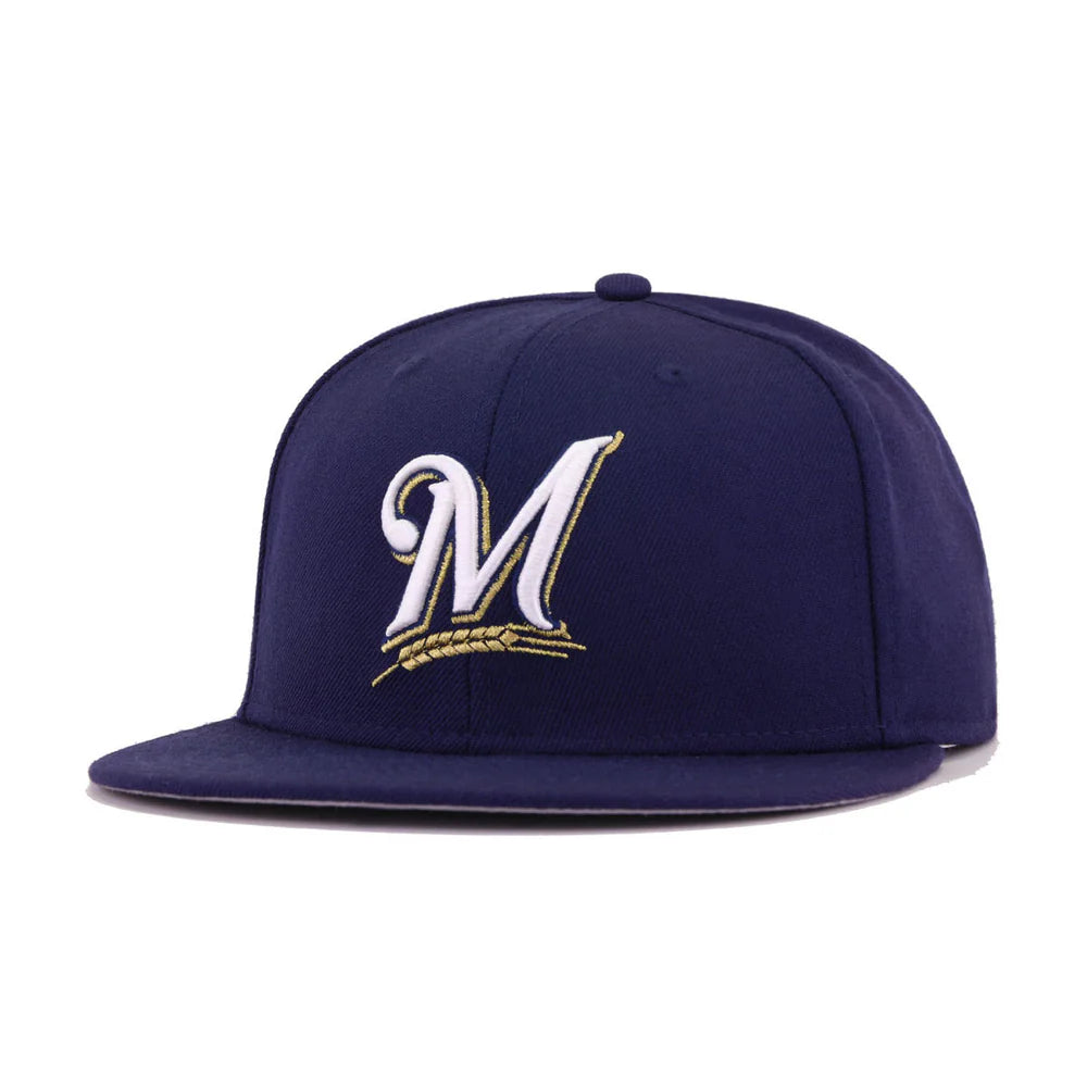 New Era Milwaukee 5950 Navy/Gold