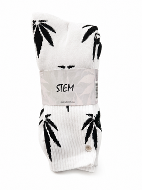 Marijuana Leaf Crew Socks -2 Pair