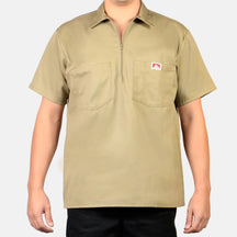 Ben Davis Short Sleeve Solid 1/2 Zip Shirt