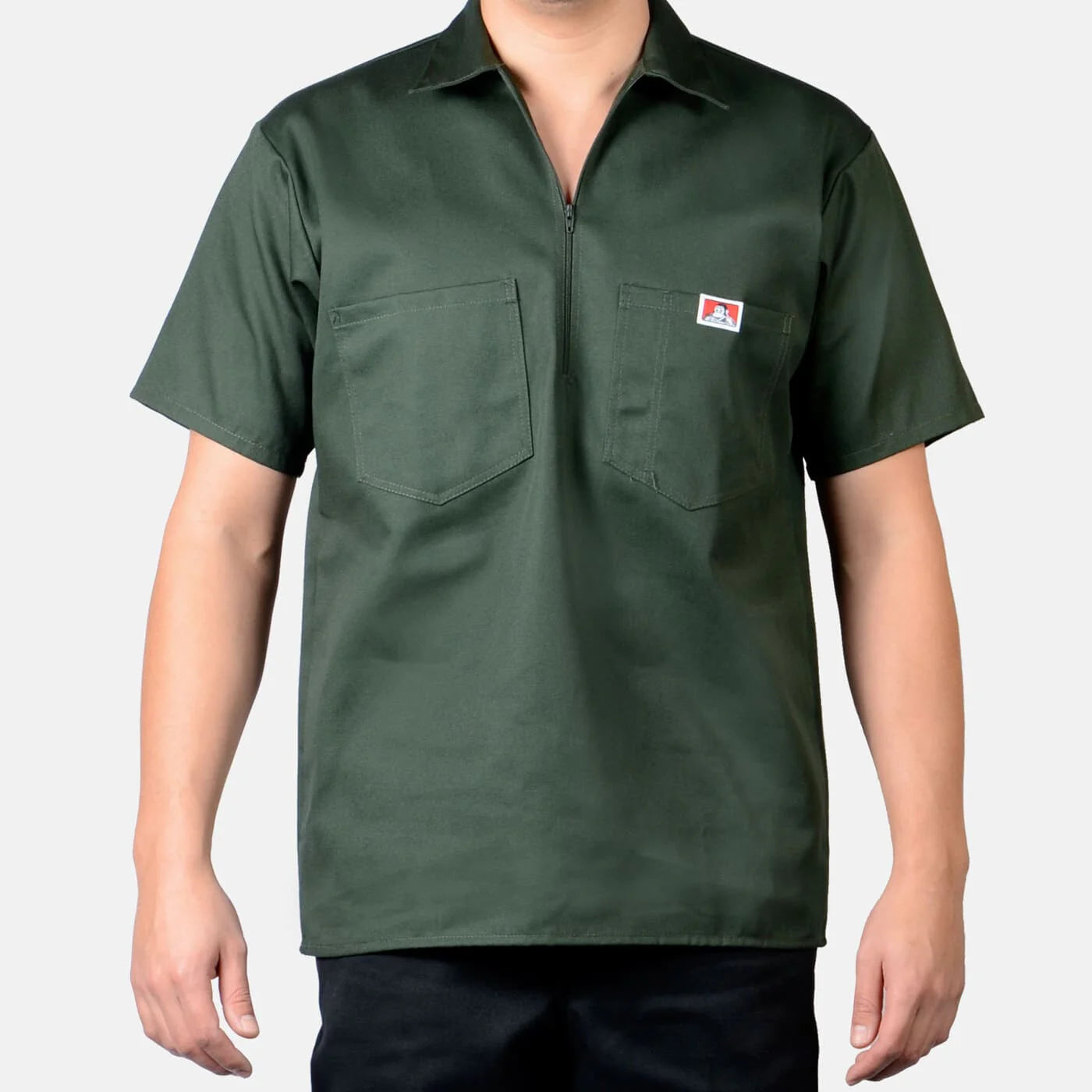 Ben Davis Short Sleeve Solid 1/2 Zip Shirt