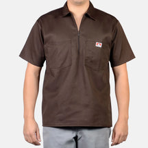 Ben Davis Short Sleeve Solid 1/2 Zip Shirt