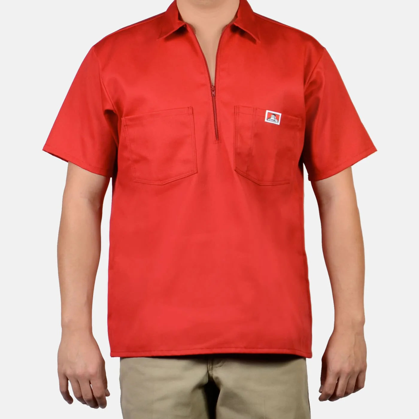 Ben Davis Short Sleeve Solid 1/2 Zip Shirt