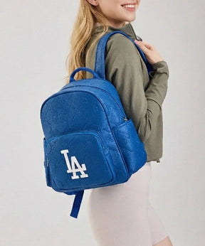 MLB Los Angeles Dodgers Backpack with Embossed Pattern - Royal