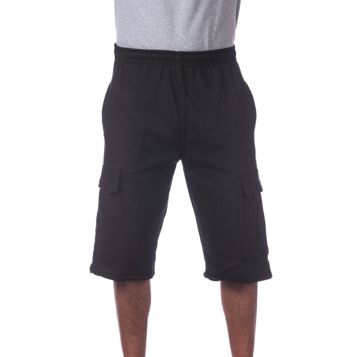 PRO CLUB MENS FLEECE CARGO SHORTS
