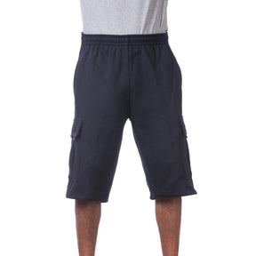 PRO CLUB MENS FLEECE CARGO SHORTS