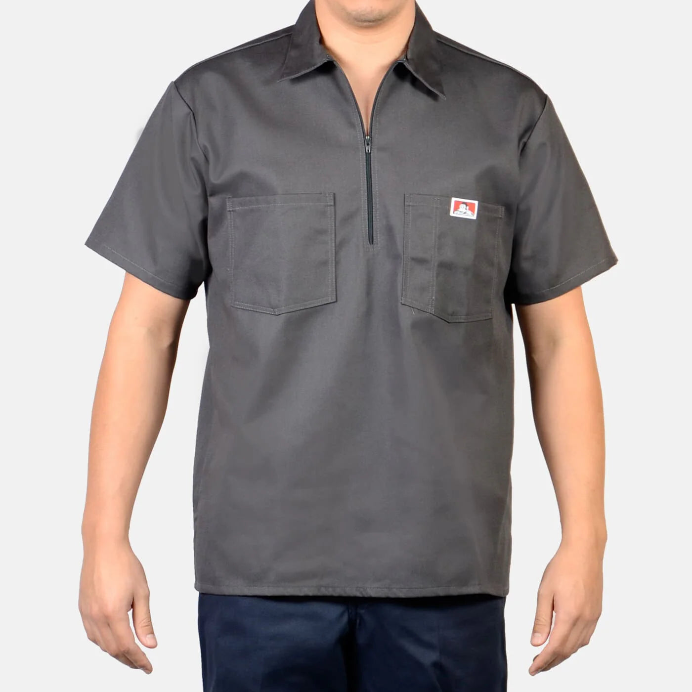 Ben Davis Short Sleeve Solid 1/2 Zip Shirt