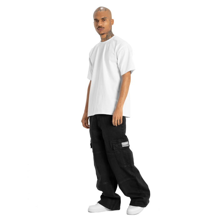 Pro Club Men's Heavyweight Baggy Fit Denim Cargo Pant