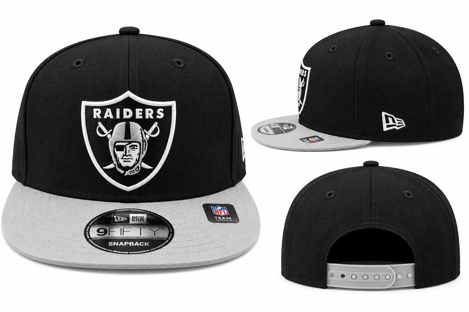 New Era Raiders Black/Grey 950 Snapback 11872959