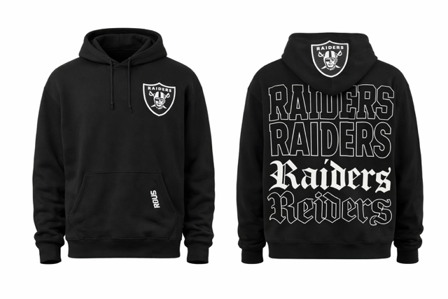 NFL LAS VEGAS RAIDERS WINGSPAN MEN'S FLEECE PULLOVER HOODIE