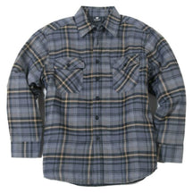 YAGO Men's Quilted Lining Plaid Flannel Jacket with Side Pockets