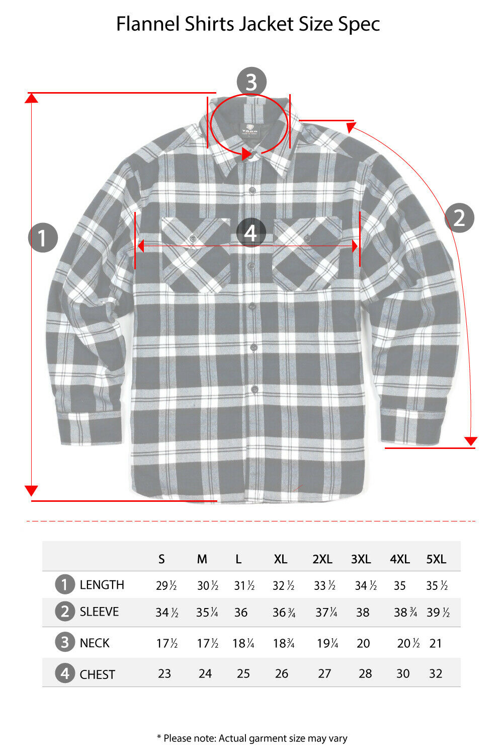 YAGO Men's Quilted Lining Plaid Flannel Jacket with Side Pockets