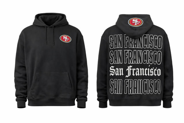 NFL San Francisco 49ers WINGSPAN MEN'S FLEECE PULLOVER HOODIE